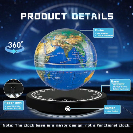 Flagest LED 16-colors globe provides vibrant ambient light for study and gaming rooms.