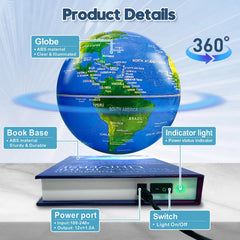 Flagest globe with LED color-changing illumination enhances desk ambience.