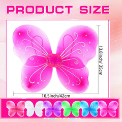 Flahard blue butterfly wings for kids, vivid color, durable and comfortable.