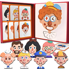 Flamax magnetic face toy in organized storage box for easy cleanup.