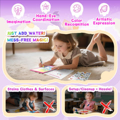 Flamax water-brush drying-fast pages for reusable coloring