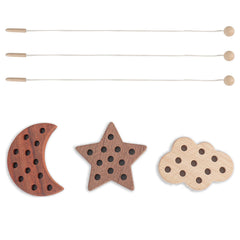 FlameFlash rounded-edges lacing toy close-up highlights safety design.