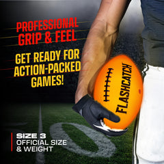 Spare batteries included with FlashCatch football for uninterrupted fun