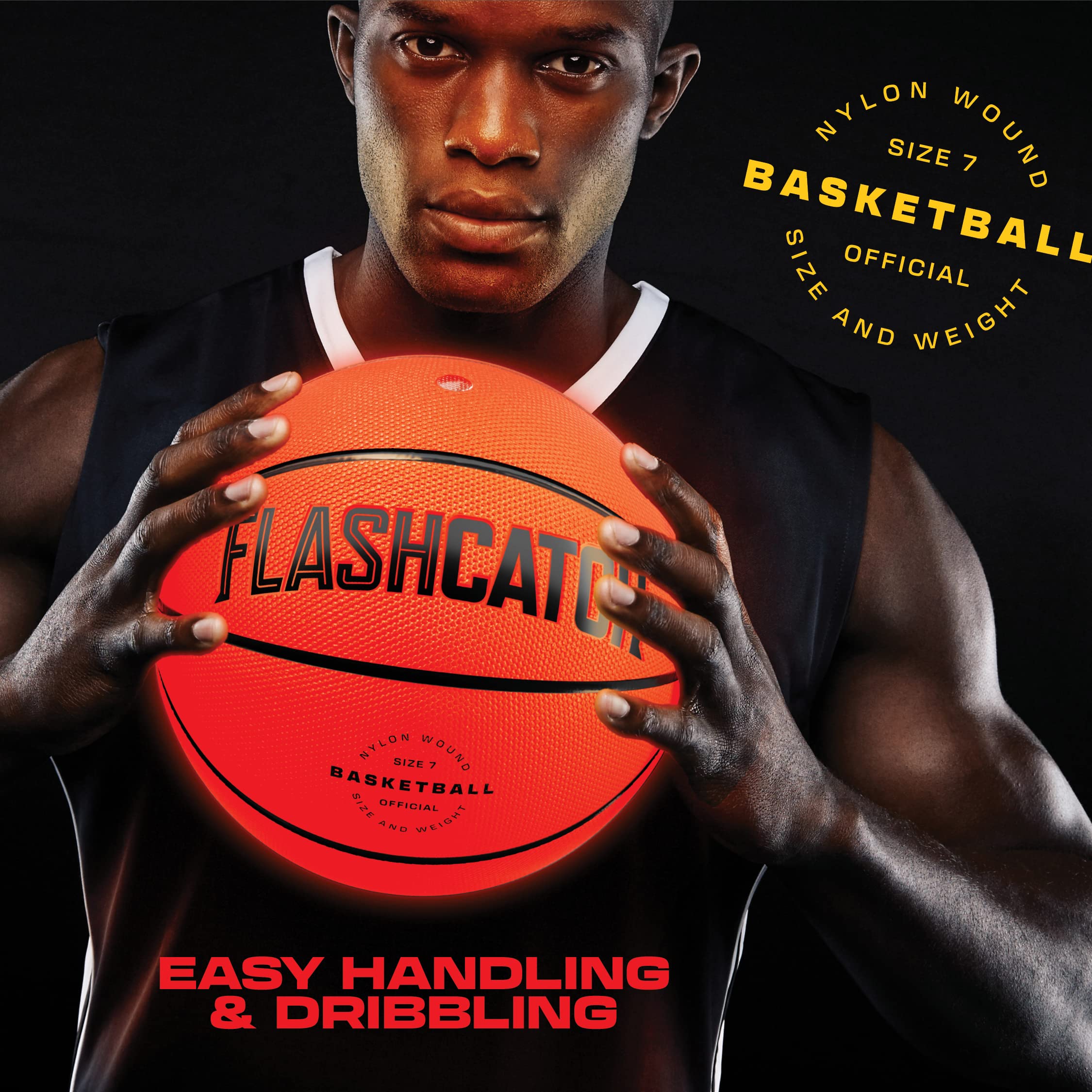 FlashCatch glow basketball suitable for all ages during games and practice