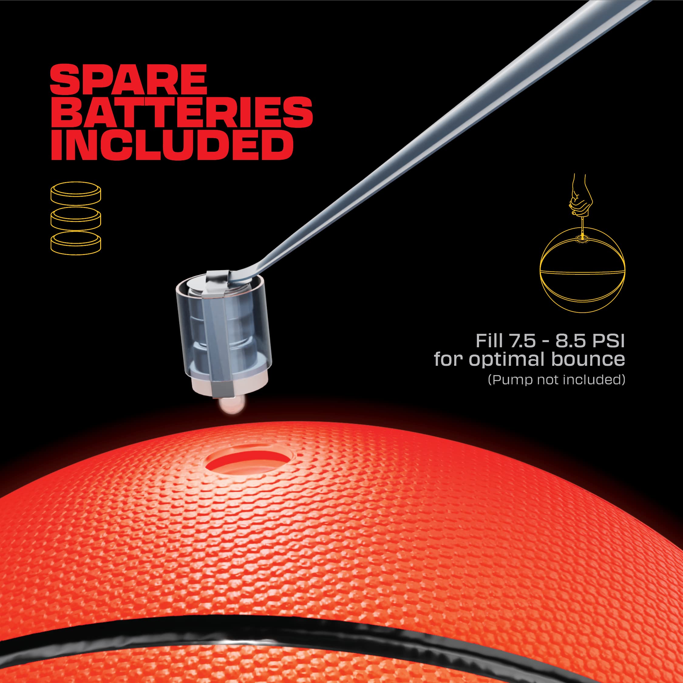 FlashCatch official size 7 basketball with professional grip for precise handling
