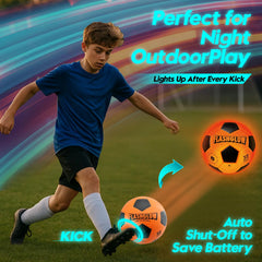FlashGlow durable outdoor soccer ball built for outdoor play