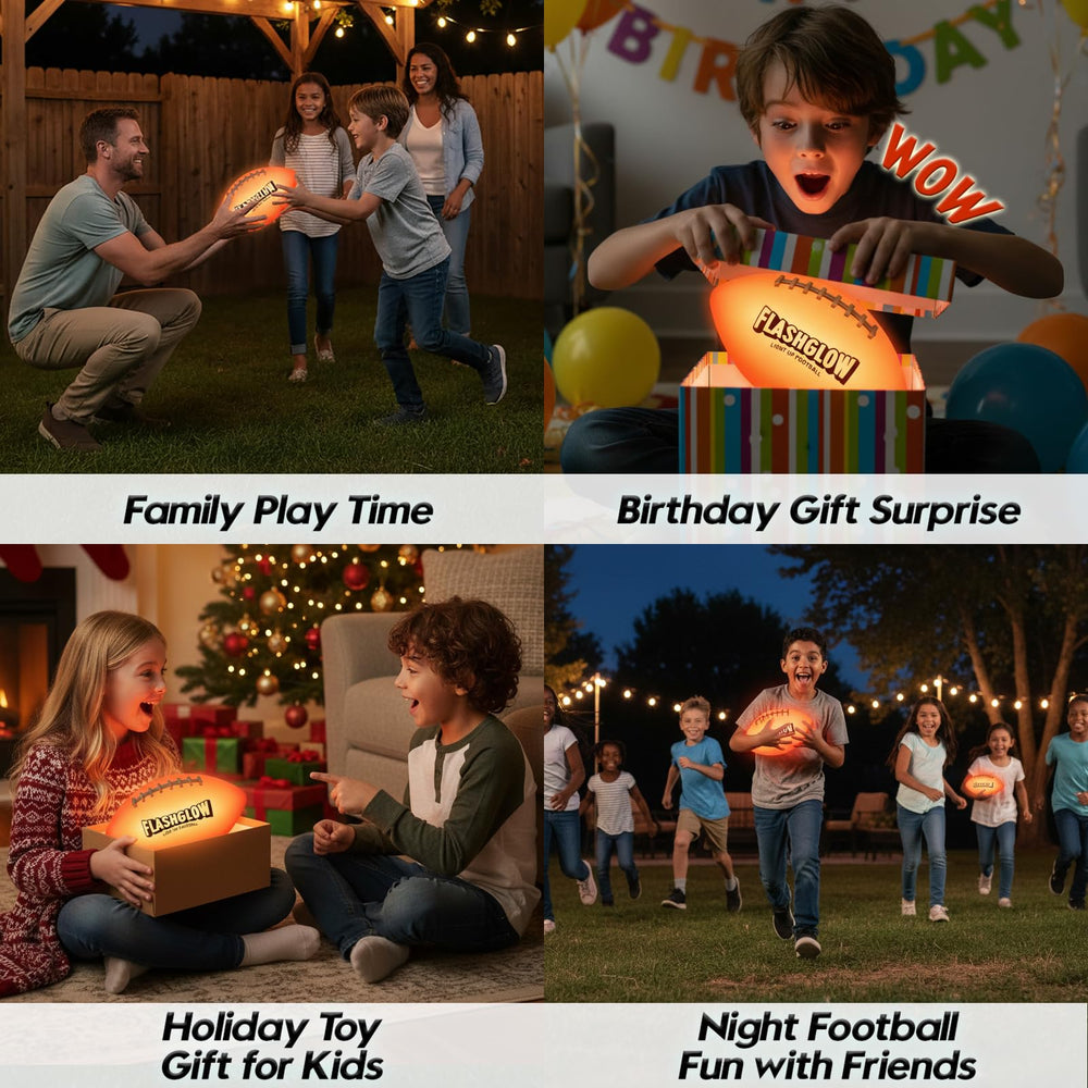 Flashglow football-packaging-gift-ready displayed as holiday gift.