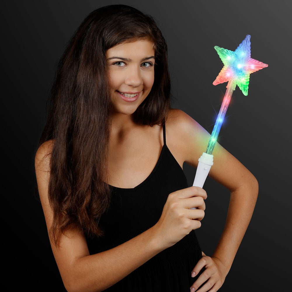 FlashingBlinkyLights star top glows with four green, four red, three blue LEDs