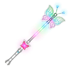 FlashingBlinkyLights LED Pretty Butterfly Wand, closed, ideal for costumes and party moments.