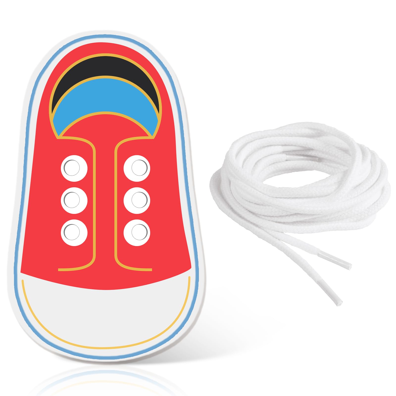 FLATRI wooden shoe tying board with smooth finish for safe practice