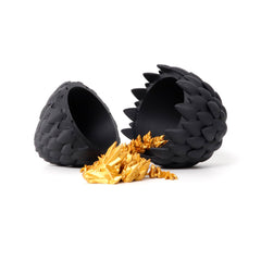 Flavery articulated dragon inside egg showing flexible figure for dynamic display.