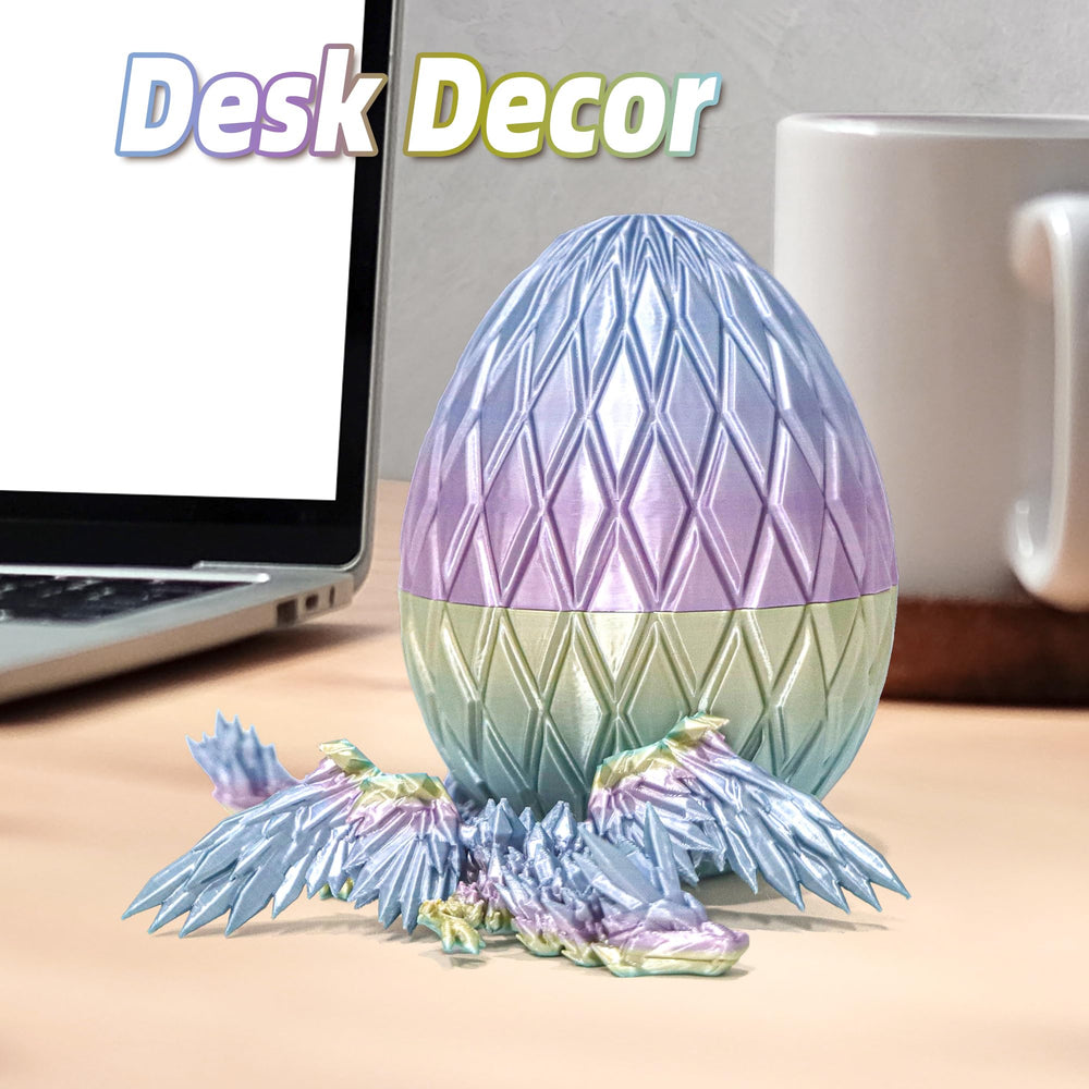 Flavery crystal-inside dragon egg shows a colorful interior surprise.