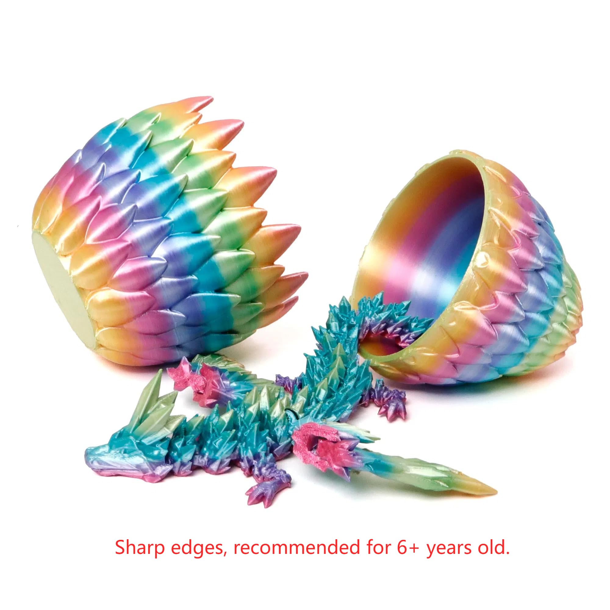Flavery rainbow dragon egg as a bold centerpiece for a room decoration.