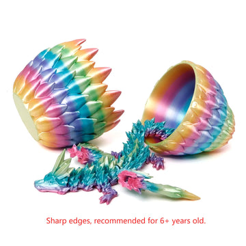Flavery rainbow dragon egg as a bold centerpiece for a room decoration.