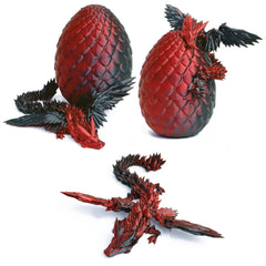 Flavery dragon egg outer shell displayed on a desk with vibrant color