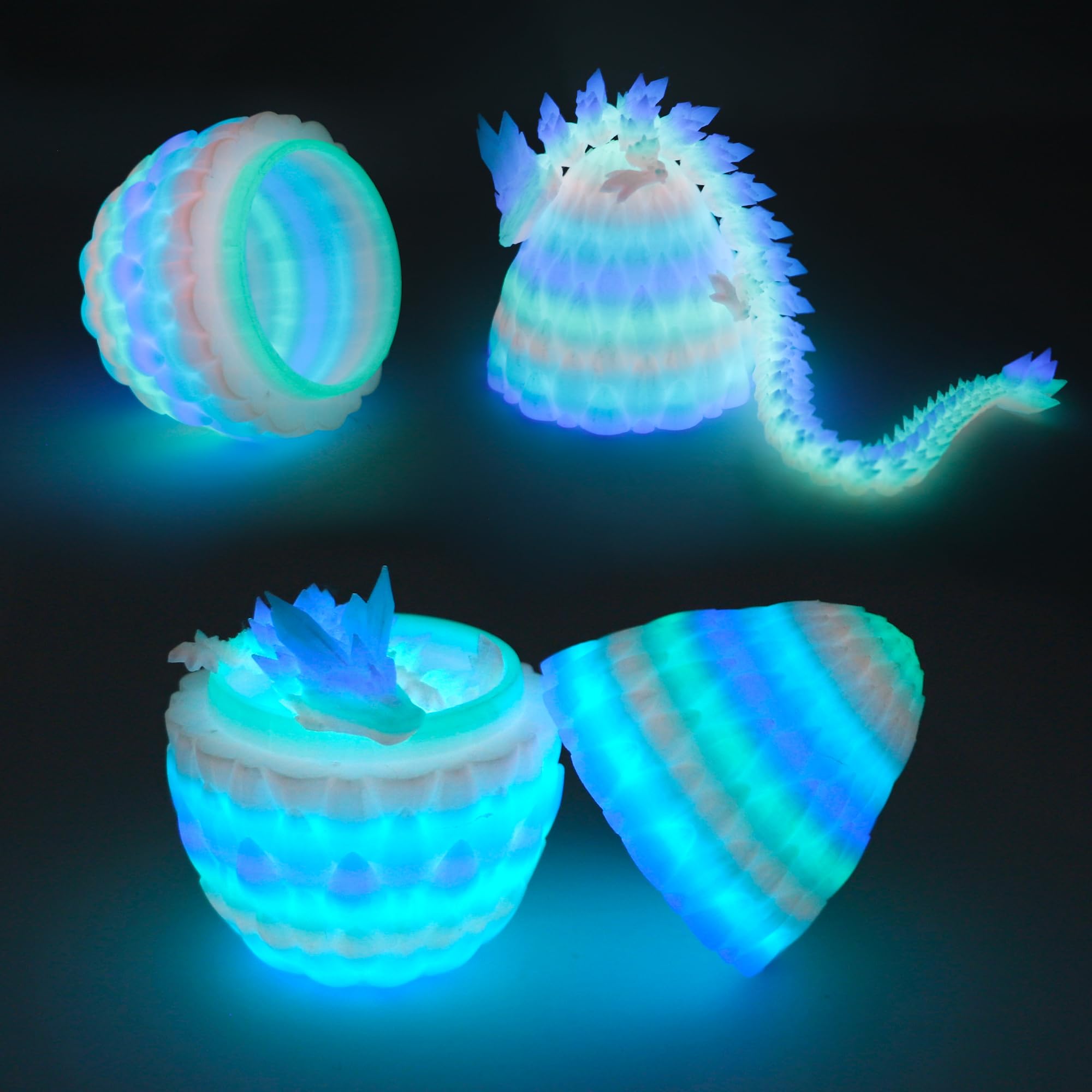 Flavery dragon egg with vibrant colors brightens desks with eye-catching charm.