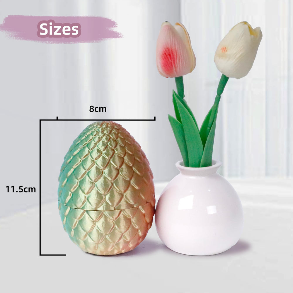 Flavery Easter decor dragon egg brightens shelves with colorful filament finishes.