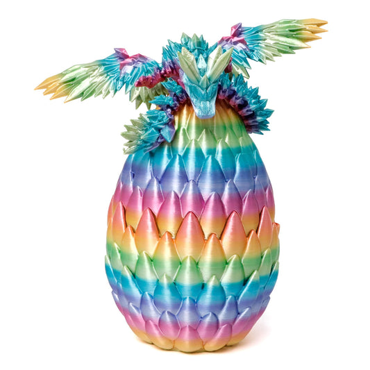 Flavery rainbow egg with a nine-inch dragon for imaginative play.