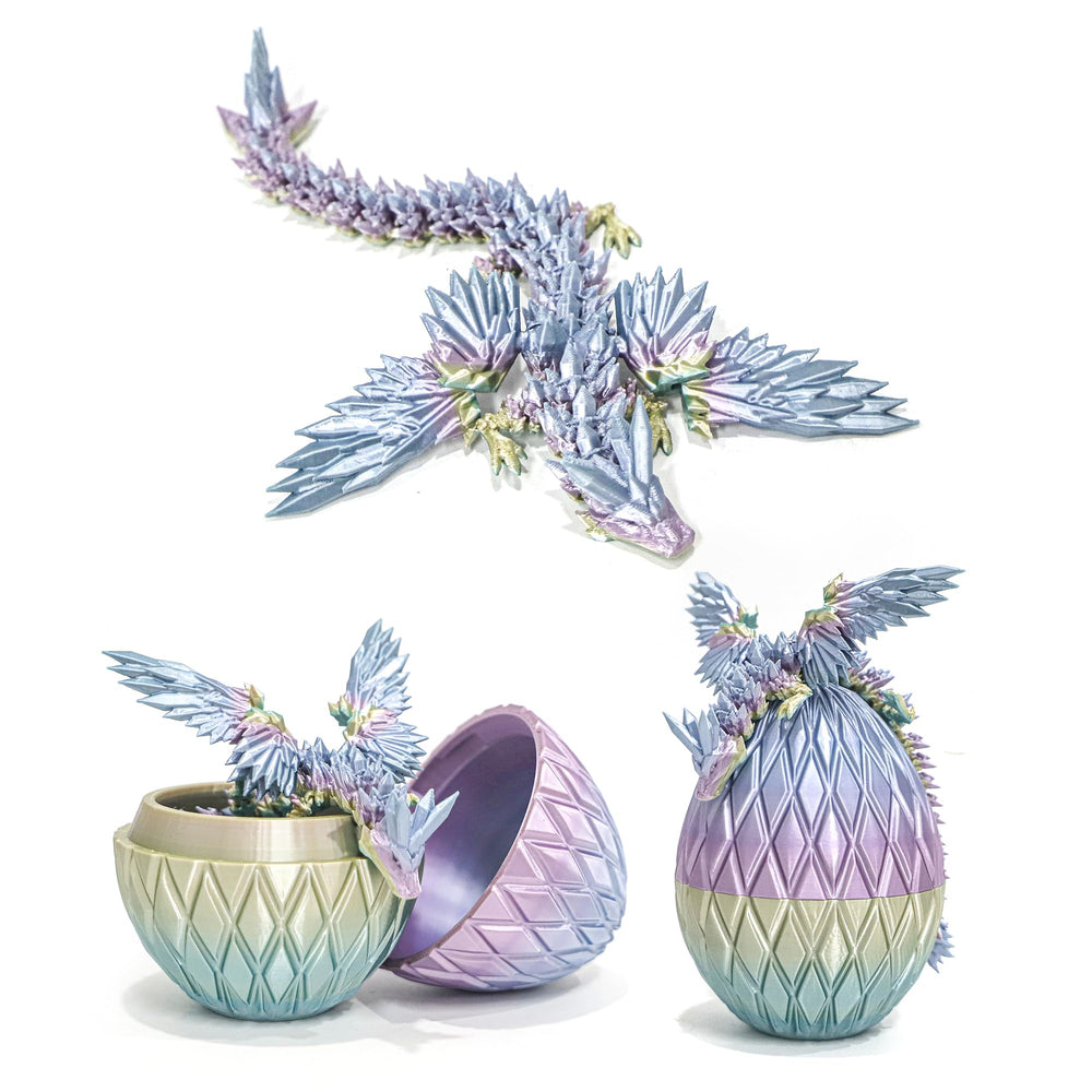 Flavery winged dragon egg with diamond-inspired display for eye-catching rooms.