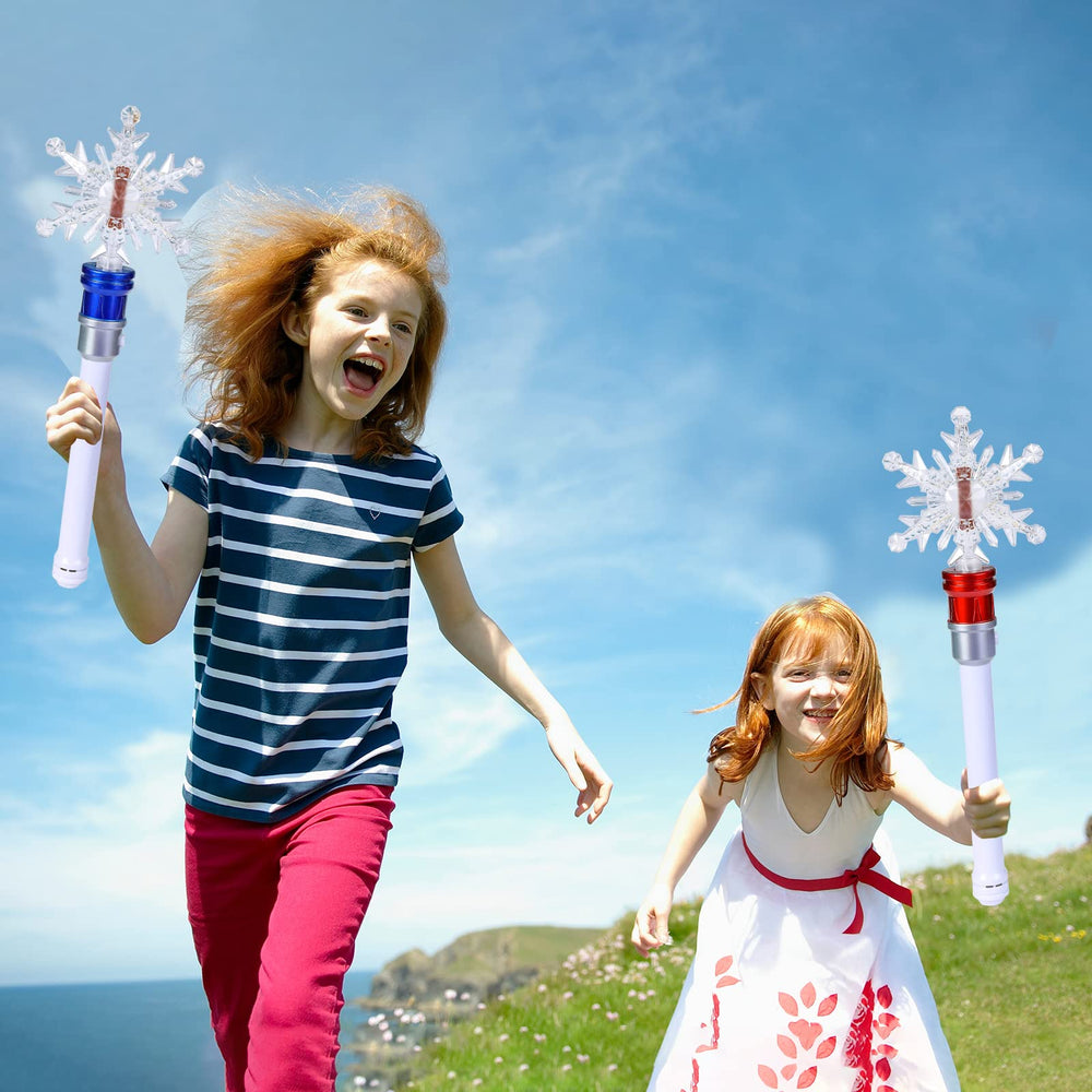 Fleeting Time Snowflake Wand rotates 360 degrees for a mesmerizing light show.