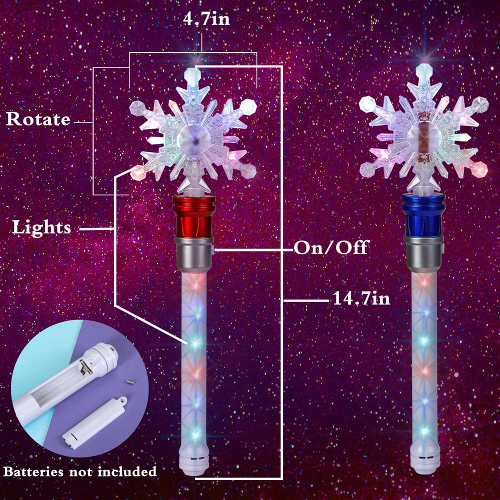 Fleeting Time Snowflake Wand features sparkling snow core for magical storytelling.