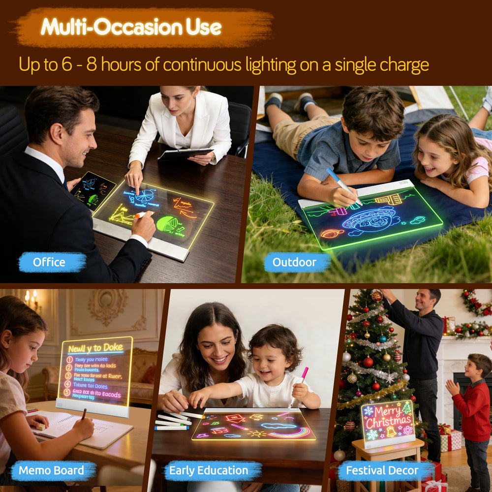 FLETUTE Lumiboard kids-bedroom scene offers cozy night glow.