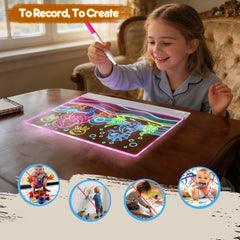 FLETUTE Lumiboard night-light provides soft illumination for bedtime.