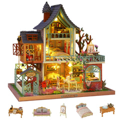 Flever DIY miniature house dust cover protects the display while dust-free viewing.