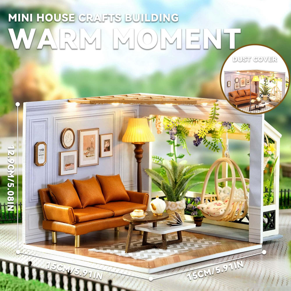 Flever miniature house kit fabric decorations add cozy detail to the scene