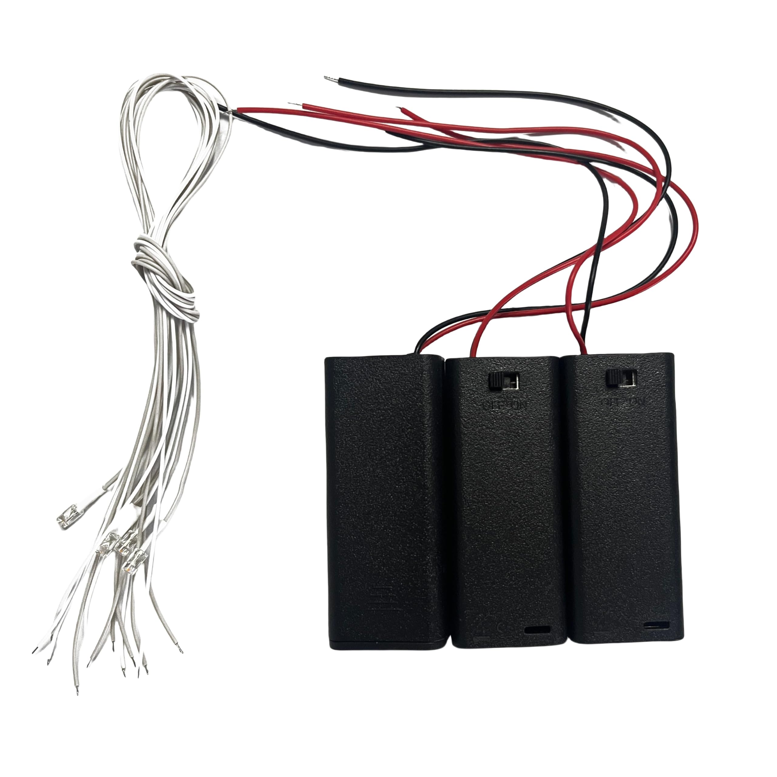 Flever dollhouse battery packs power three compact packs for miniature lighting