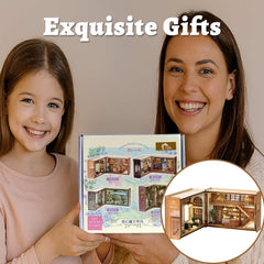 Flever dollhouse decorative papers and fabrics enhance textures and realism.
