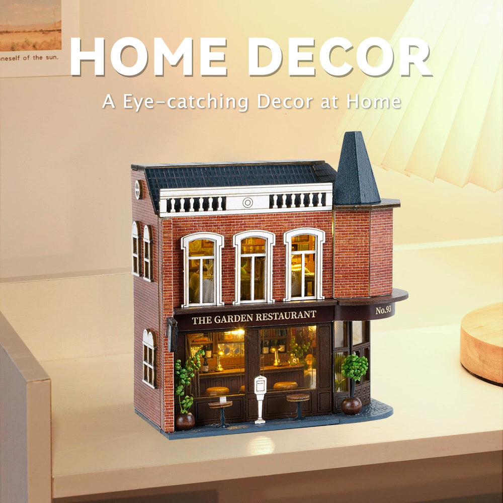 Flever dollhouse finished dimensions show compact, display-ready size.
