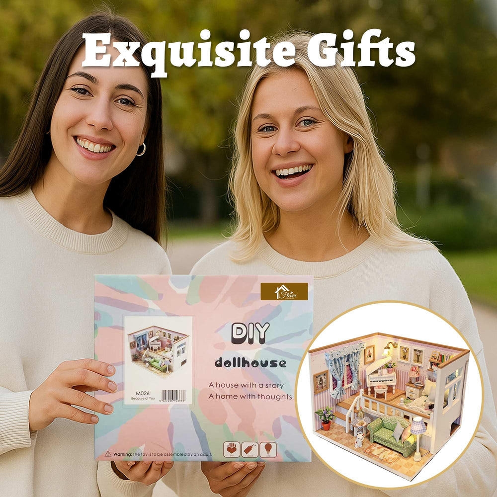 Flever dollhouse gift setup ready for gifting