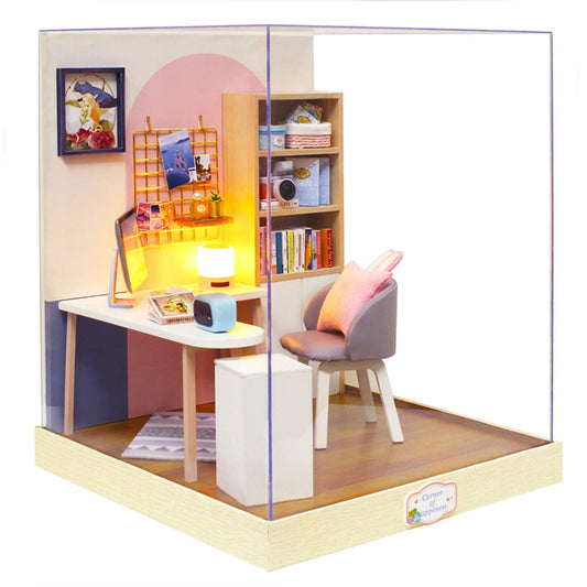 Flever dollhouse kit assembly process for creative hobbyists.