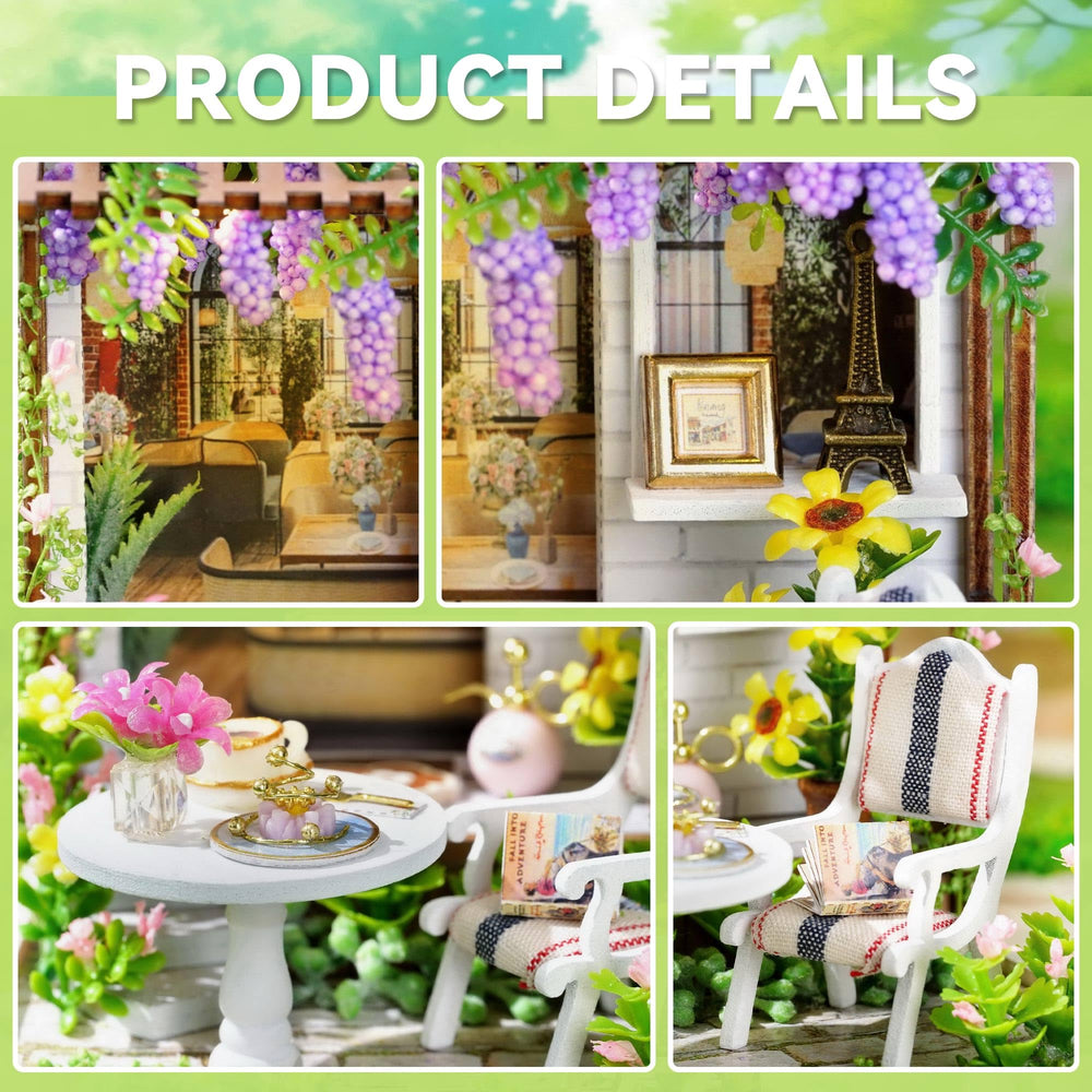 Flever dollhouse-kit decorations-fabric-paper add textures and color to rooms.