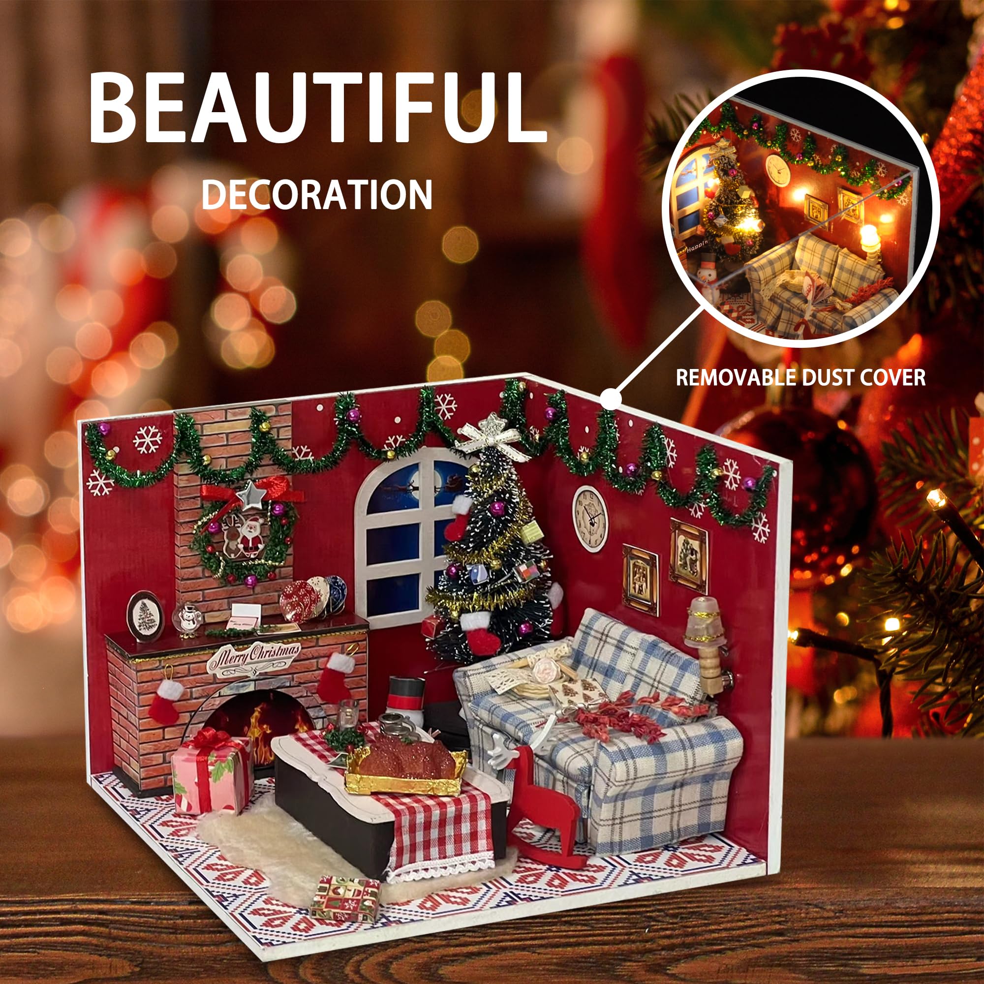 Flever dollhouse kit detail work reveals fine miniature details and precision.