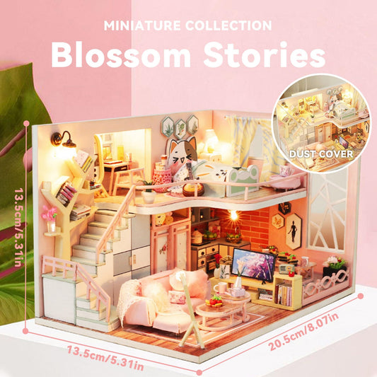 Flever dollhouse kit furniture pieces for decorating tiny rooms.