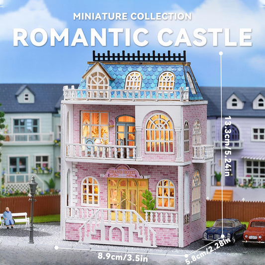 Flever dollhouse kit includes finely crafted furniture pieces for cozy interiors.