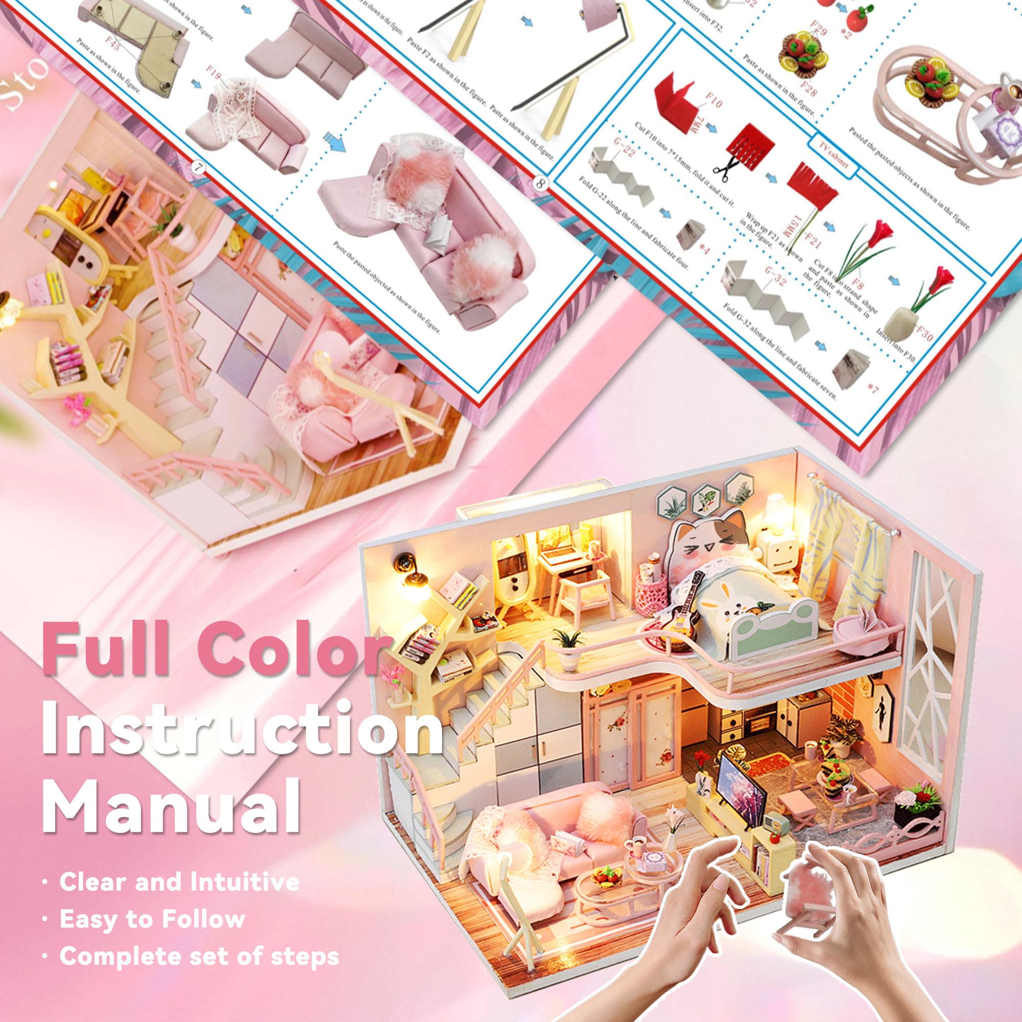 Flever dollhouse kit glue not included; plan your supplies carefully.