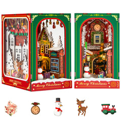 Flever dollhouse kit shows a house frame with furniture for display.