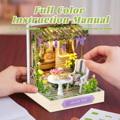 Flever dollhouse-kit led-light-wires illuminate interiors with a cozy glow.