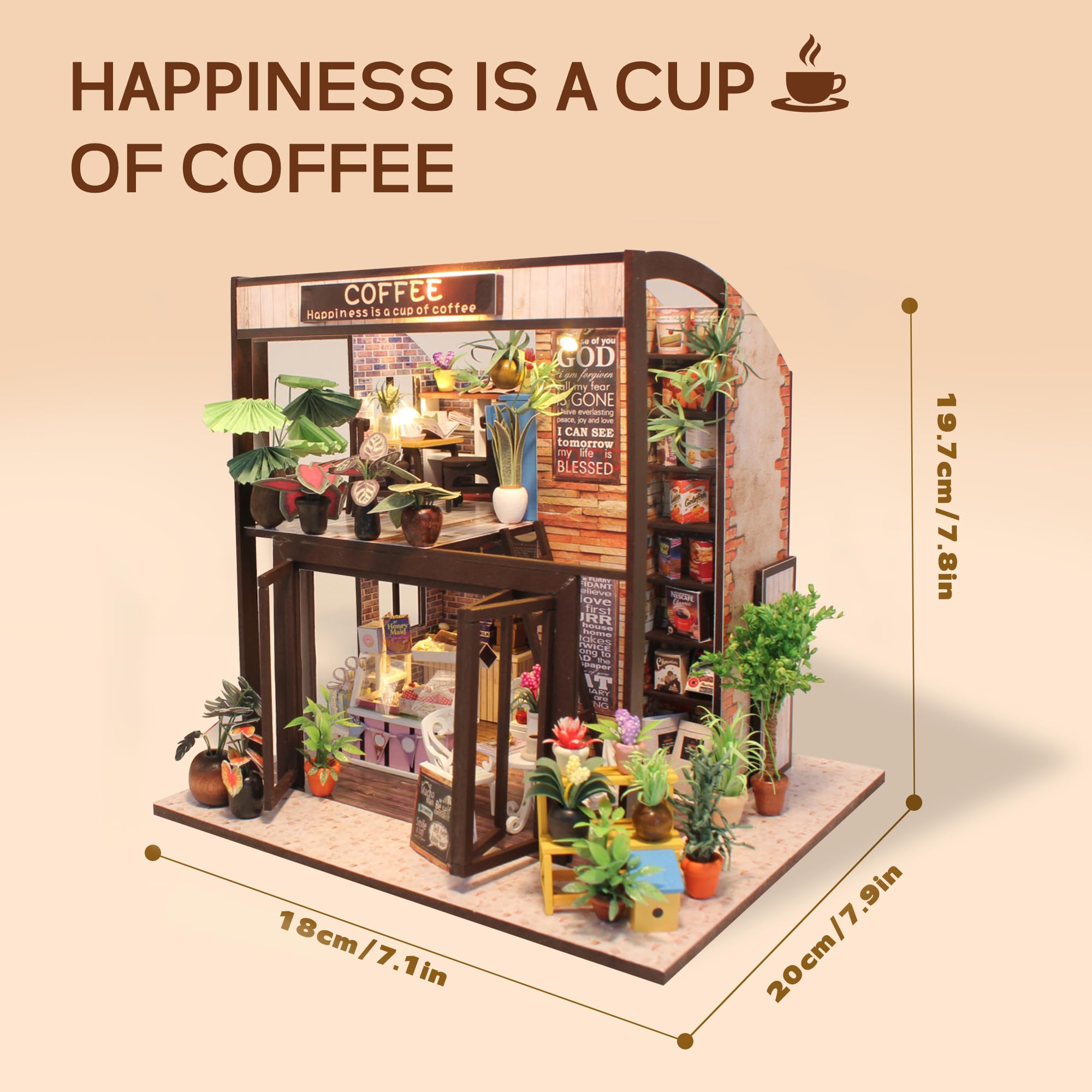 Flever dollhouse LED-lighting setup adds warm ambience to display