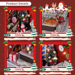 Flever dollhouse kit music box adds a soft ambient touch to the scene.