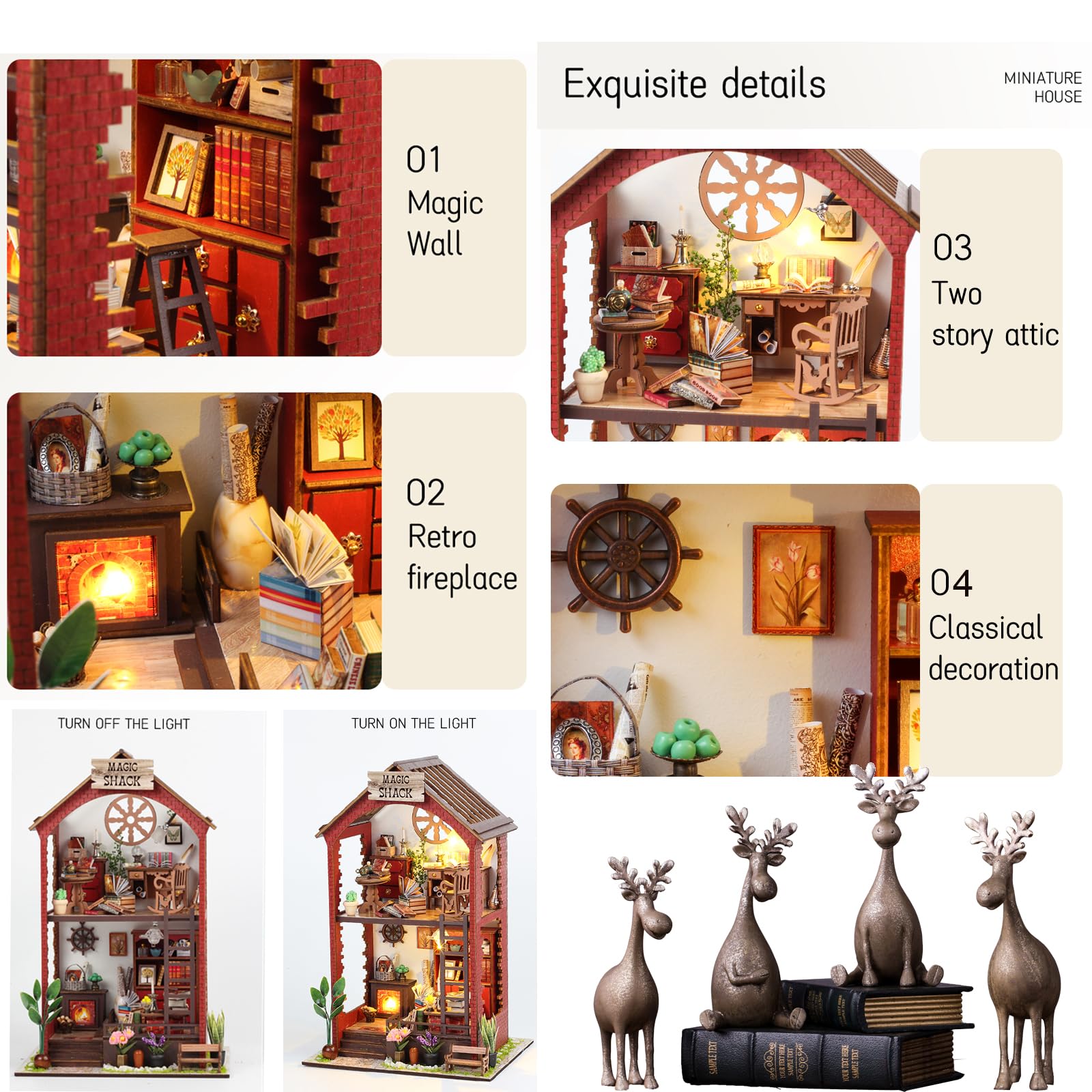 Flever dollhouse kit music movement adds gentle motion and charm.