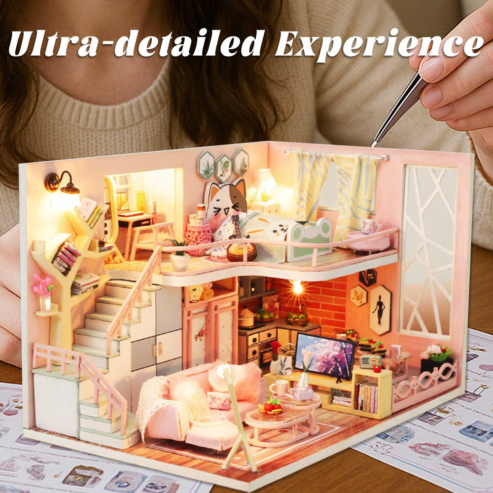 FLever dollhouse kit music movement adding subtle motion to the display.