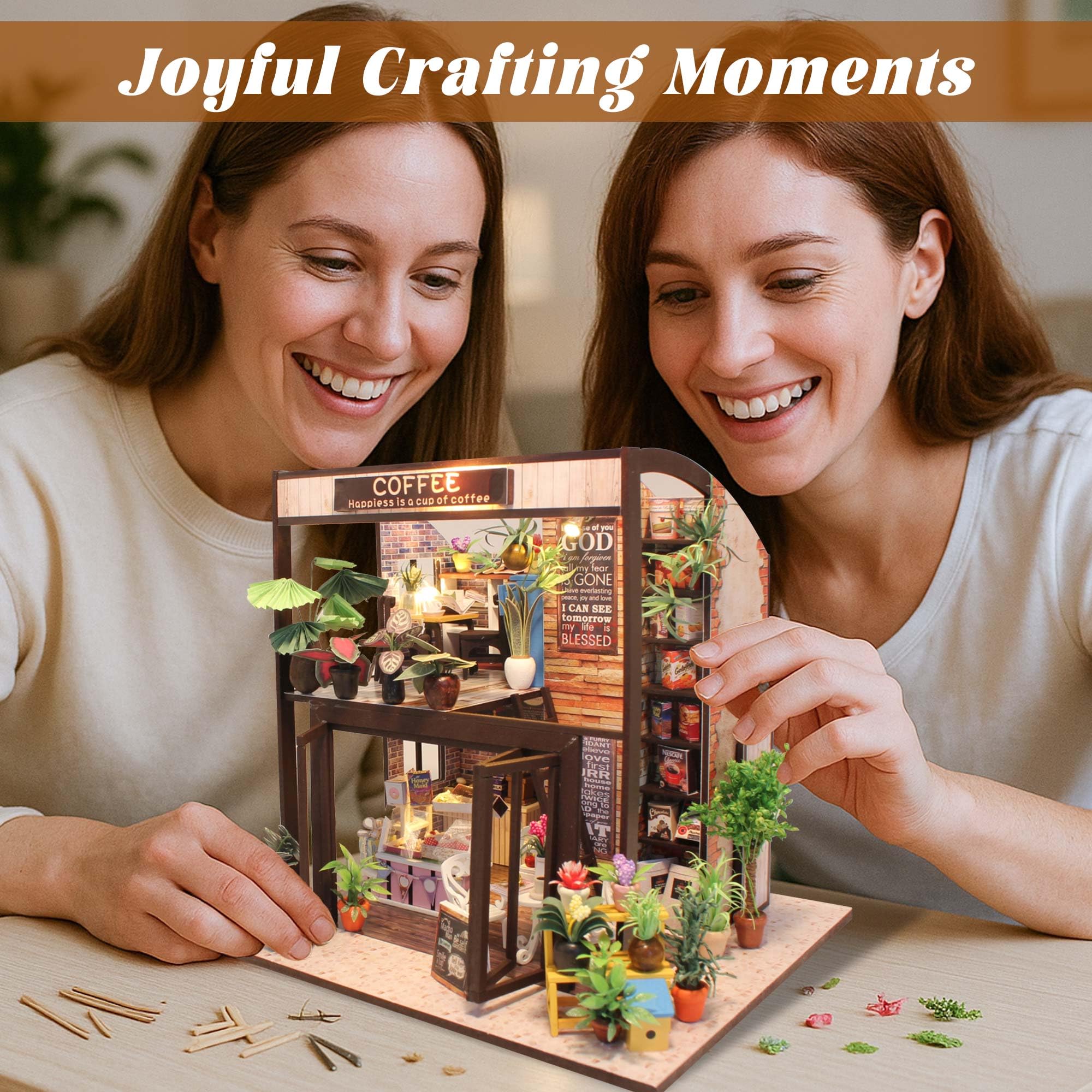 Flever dollhouse dust cover plexiglass protects the finished piece