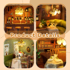 Flever dollhouse LED wires provide soft interior illumination.
