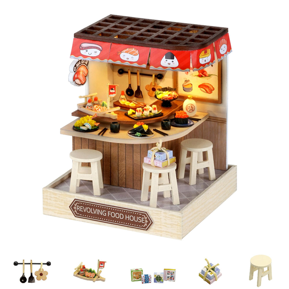 Flever dollhouse front view for compact display and charm