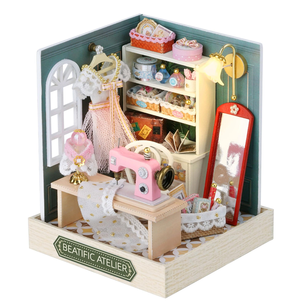 Flever Dollhouse front view of the miniature house for creative gifting.