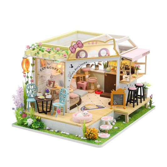 Flever dollhouse kit house structure for creative building and display.